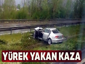 Sakarya'da yürek yakan kaza