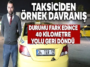 Taksiciden örnek davranış