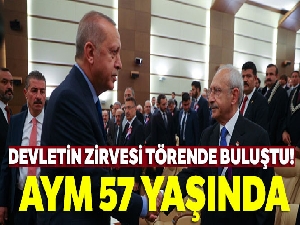 Cumhurbaşkanı Erdoğan Yüce Divan Salonundaki törene katıldı