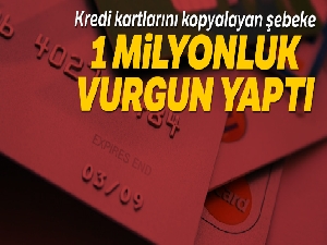 Kredi kartlarını kopyalayan şebeke 1 milyonluk vurgun yaptı