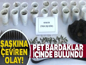 Şaşkına çeviren olay! Pet bardaklar içinde bulundu