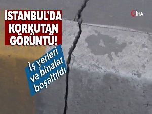 Esenyurt'ta yolda çatlak oluştu