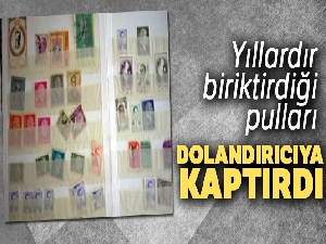 Yıllardır biriktirdiği pulları dolandırıcıya kaptırdı