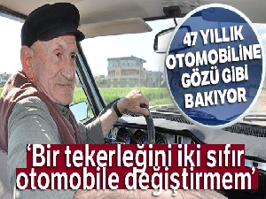 47 yıllık otomobiline gözü gibi bakıyor