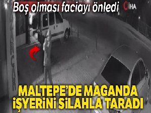 Maltepe'de magandanın galeriyi silahla taradığı anlar kamerada
