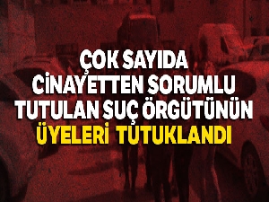 Çok sayıda cinayetten sorumlu tutulan suç örgütünün 43 üyesi tutuklandı