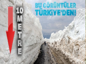 Nemrut Dağı'nda kar kalınlığı 10 metre