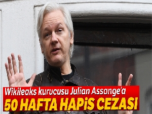 Wikileaks kurucusu Julian Assange'a 50 hafta hapis cezası