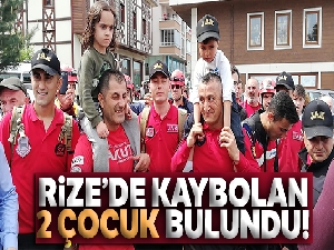 Rize'nin Fındıklı ilçesinde kaybolan 2 çocuk bulundu