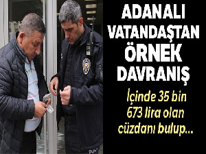 Adanalı vatandaştan örnek davranış