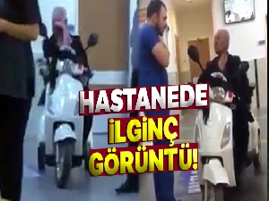 Motosikletiyle hastaneye muayene olmaya girdi