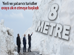 Türkiye'nin en büyük kalderasında kar kalınlığı 8 metre