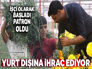 İşçi olarak başladığı seralarda bugün yurt dışına çiçek ihraç ediyor