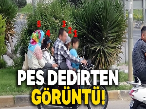 Motosiklette pes dedirten görüntü