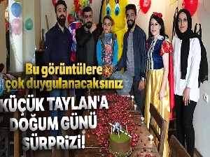 Simit satan küçük Taylan'a doğum günü sürprizi