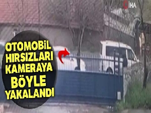 İstanbul'da otomobil hırsızları kamerada