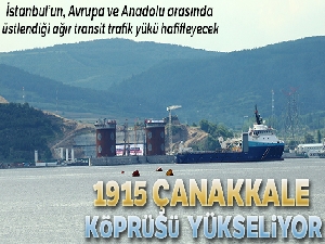 1915 Çanakkale Köprüsü yükseliyor
