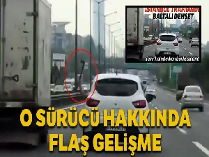 TEM'de baltalı dehşet saçan sürücü yakalandı