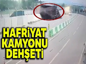 Tuzla'da hafriyat kamyonu dehşeti kamerada