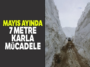 Mayıs ayında 7 metre karla mücadele