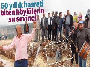 50 yıllık su hasreti biten köylülerin sevinci