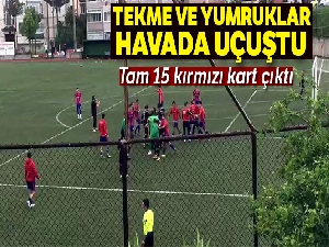 U-19 maçında tekme ve yumruklar havada uçtu