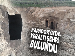 Kapadokya'da yeraltı şehri bulundu