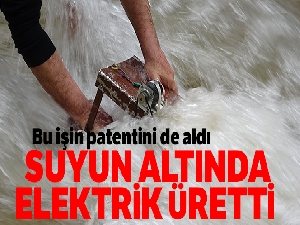 Suyun altında elektrik üretti