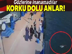 İskeleden denize atlayan kadını gemi görevlisi böyle kurtardı