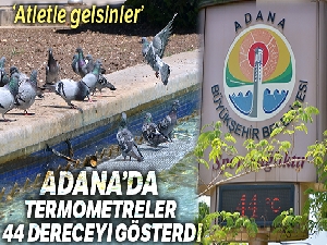Adana'da termometreler 44 dereceyi gösterdi