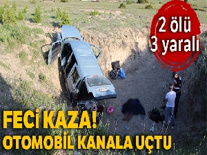 Kontrolden çıkan araç sulama kanalına uçtu: 2 ölü, 3 yaralı