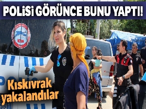 Polisin görünce kaçıp üzerindeki uyuşturucuları kızının kucağına attı
