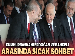 Cumhurbaşkanı Erdoğan ve Bahçeli arasında sıcak sohbet