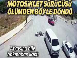 Minibüs motosiklete çarptı ardına bile bakmadan kaçtı