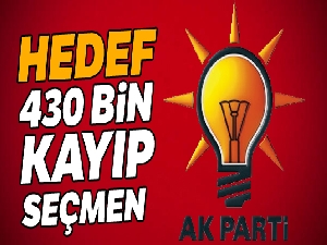 Hedef 430 bin kayıp seçmen