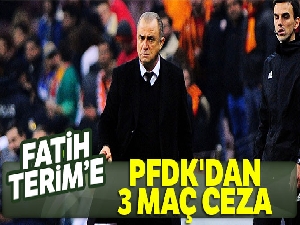 PFDK'dan Fatih Terim'e 3 maç ceza