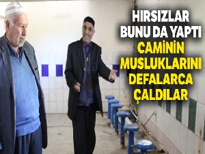 Hırsızlar bunu da yaptı: Caminin musluklarını defalarca çaldılar