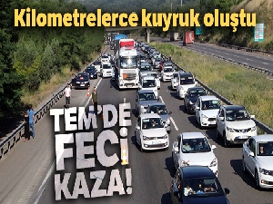 TEM otoyolunda 3 araç çarpıştı: 5 yaralı