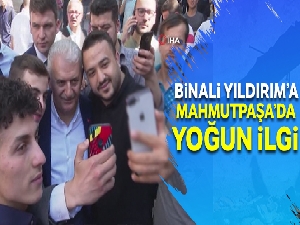 Binali Yıldırım, Mahmutpaşa esnafını ziyaret etti