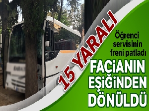 Öğrenci servisinin freni patladı, facianın eşiğinden dönüldü: 15 yaralı