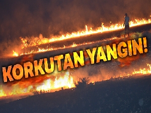 Tüp depolarının olduğu alanda korkutan yangın