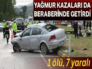 Kastamonu'da yağmur kazaları da beraberinde getirdi: 1 ölü, 7 yaralı