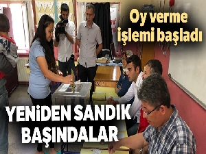 Yeniden sandık başındalar! Oy verme işlemi başladı