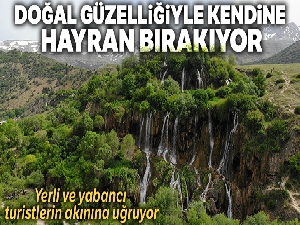 Girlevik Şelalesi doğal güzelliğiyle etkiliyor