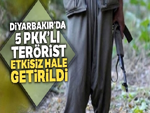 Diyarbakır'da 5 PKK'lı terörist etkisiz hale getirildi