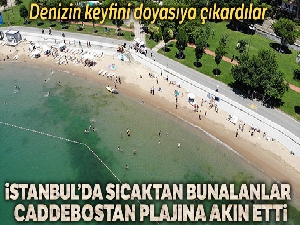Caddebostan Plajı bayramın ilk günü İstanbulluların akınına uğradı