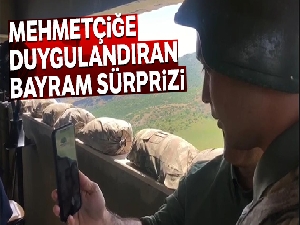 Mehmetçiğe duygulandıran bayram sürprizi