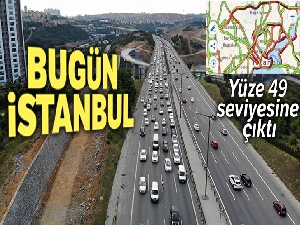 TEM'deki trafik yoğunluğu havadan görüntülendi