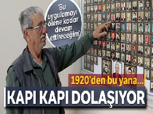 Köyün kuruluşundan itibaren ölenlerin resimlerini sergiliyor