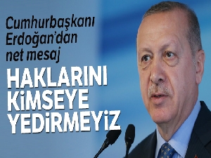 Cumhurbaşkanı Erdoğan: 'Kıbrıslı soydaşlarımızın hakkını yedirmeyiz'